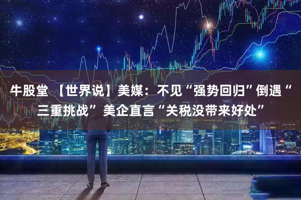 牛股堂 【世界说】美媒：不见“强势回归”倒遇“三重挑战” 美企直言“关税没带来好处”