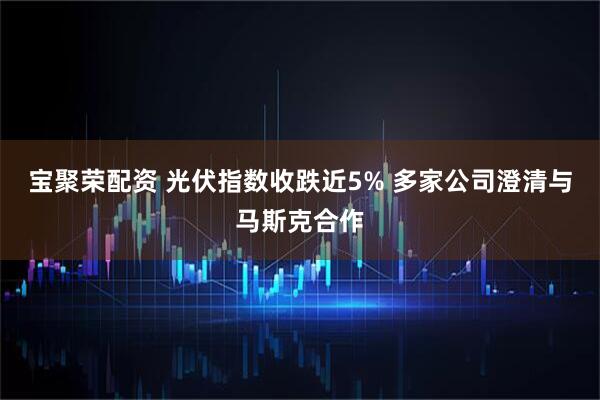 宝聚荣配资 光伏指数收跌近5% 多家公司澄清与马斯克合作